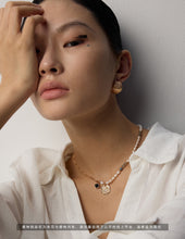 Load image into Gallery viewer, Natural Pearls Water Grass Agate Zirconia Necklace D0605