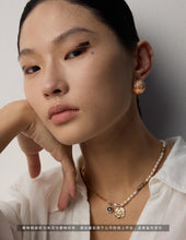 Load image into Gallery viewer, Natural Pearls Water Grass Agate Zirconia Necklace D0605