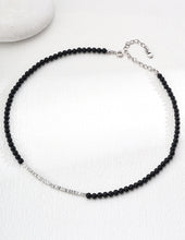 Load image into Gallery viewer, Simple Black Agate Necklace D0552