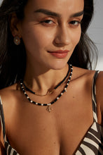 Load image into Gallery viewer, Simple Black Agate Necklace D0552