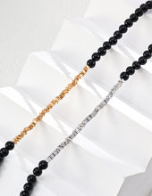 Load image into Gallery viewer, Simple Black Agate Necklace D0552