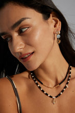 Load image into Gallery viewer, Simple Black Agate Necklace D0552