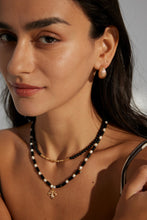 Load image into Gallery viewer, Simple Black Agate Necklace D0552