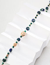 Load image into Gallery viewer, Natural Malachite Lapis Lazuli Butterfly Pearl Necklace D0565