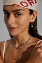 Load image into Gallery viewer, Natural Malachite Lapis Lazuli Butterfly Pearl Necklace D0565