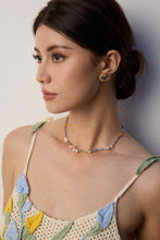 Load image into Gallery viewer, Blue Topaz and Amber Necklace D0626