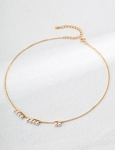 Simple Faux Pearl Necklace D0603