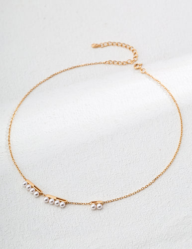 Simple Faux Pearl Necklace D0603