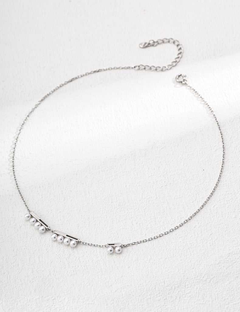Simple Faux Pearl Necklace D0603