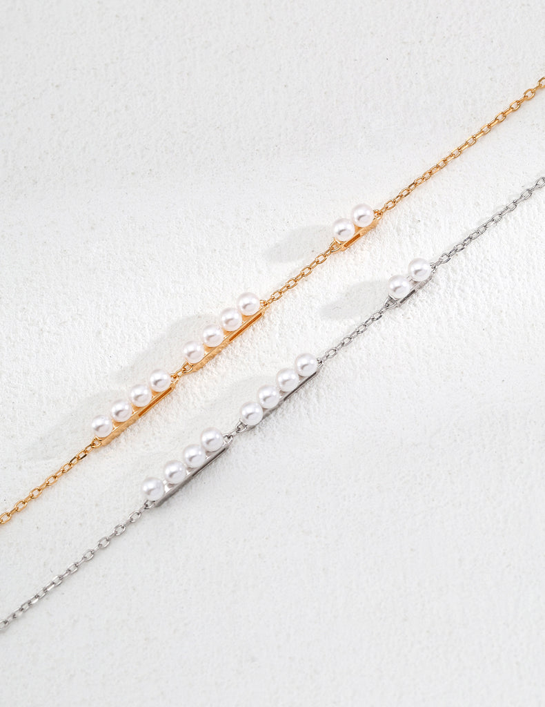 Simple Faux Pearl Necklace D0603