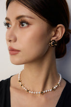 Load image into Gallery viewer, Natural Pearl Black Agate Necklace D0588