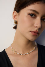 Load image into Gallery viewer, Natural Pearl Black Agate Necklace D0588