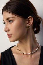 Load image into Gallery viewer, Natural Pearl Black Agate Necklace D0588