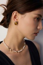 Load image into Gallery viewer, Natural Pearl Black Agate Necklace D0588