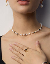 Load image into Gallery viewer, Natural Pearl Black Agate Necklace D0588