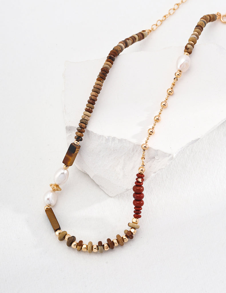 Vintage Tiger's Eye Necklace  D0505