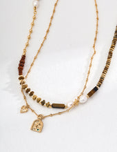 Load image into Gallery viewer, Vintage Tiger&#39;s Eye Necklace  D0505