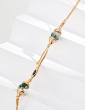 Load image into Gallery viewer, Simple Water Grass Agate Lapis Lazuli Necklace D0584
