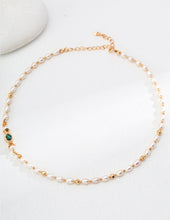 Load image into Gallery viewer, Natural Pearl Malachite Necklace D0595
