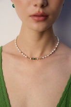 Load image into Gallery viewer, Natural Pearl Malachite Necklace D0595