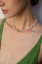Load image into Gallery viewer, Natural Pearl Malachite Necklace D0595