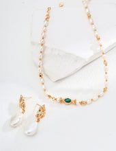 Load image into Gallery viewer, Natural Pearl Malachite Necklace D0595