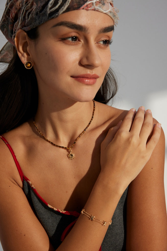 Tiger Eye Necklace  D0508