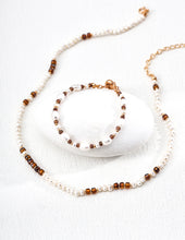 Load image into Gallery viewer, Natural Pearl and Glass Bead Necklace D0643