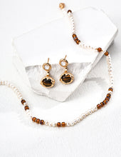 Load image into Gallery viewer, Natural Pearl and Glass Bead Necklace D0643