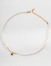 Load image into Gallery viewer, Zircon Pearl Necklace  D0523