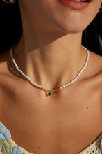 Load image into Gallery viewer, Zircon Pearl Necklace  D0523