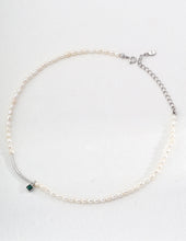 Load image into Gallery viewer, Zircon Pearl Necklace  D0523