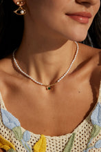 Load image into Gallery viewer, Zircon Pearl Necklace  D0523