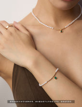 Load image into Gallery viewer, Zircon Pearl Necklace  D0523