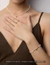 Load image into Gallery viewer, Zircon Pearl Necklace  D0523