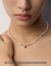 Load image into Gallery viewer, Zircon Pearl Necklace  D0523