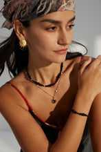 Load image into Gallery viewer, Black Agate Necklace D0538
