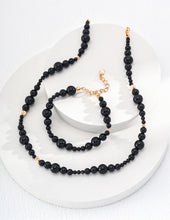Load image into Gallery viewer, Black Agate Necklace D0538