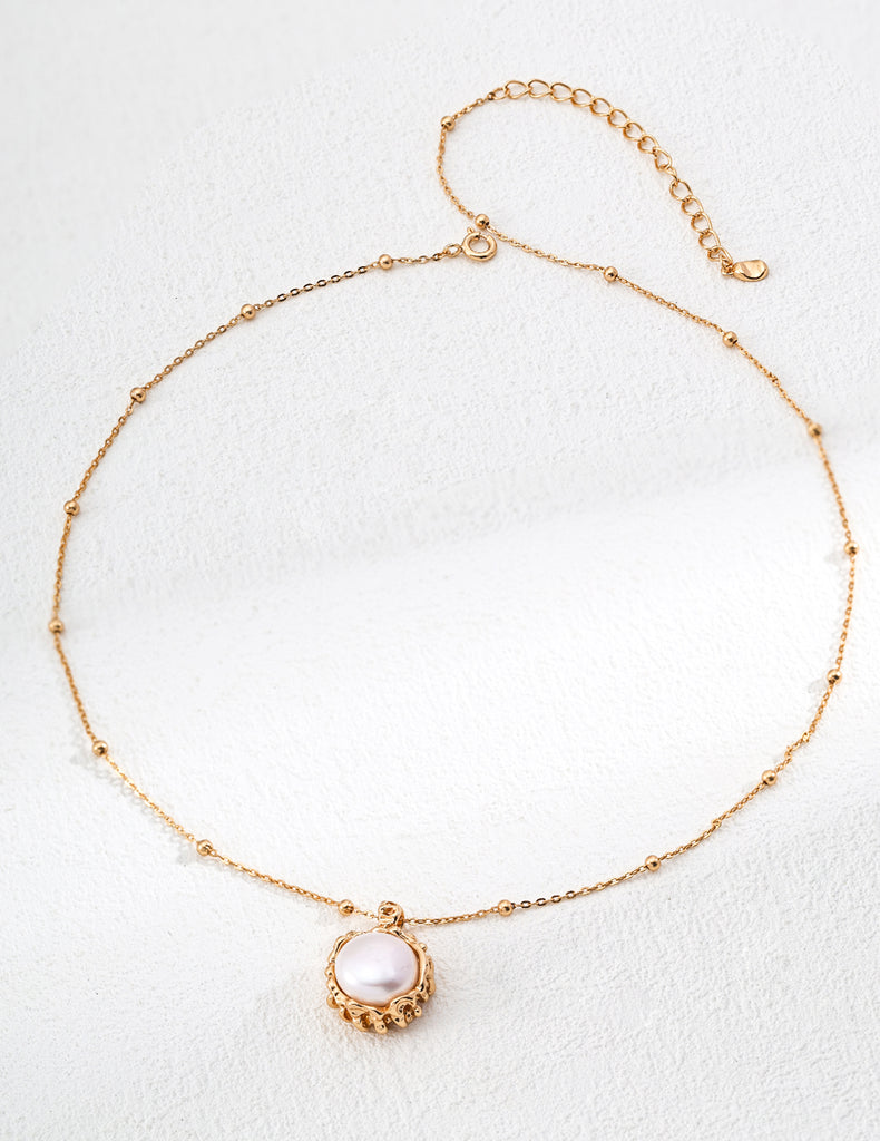 Natural Pearl Pendant Necklace  D0611