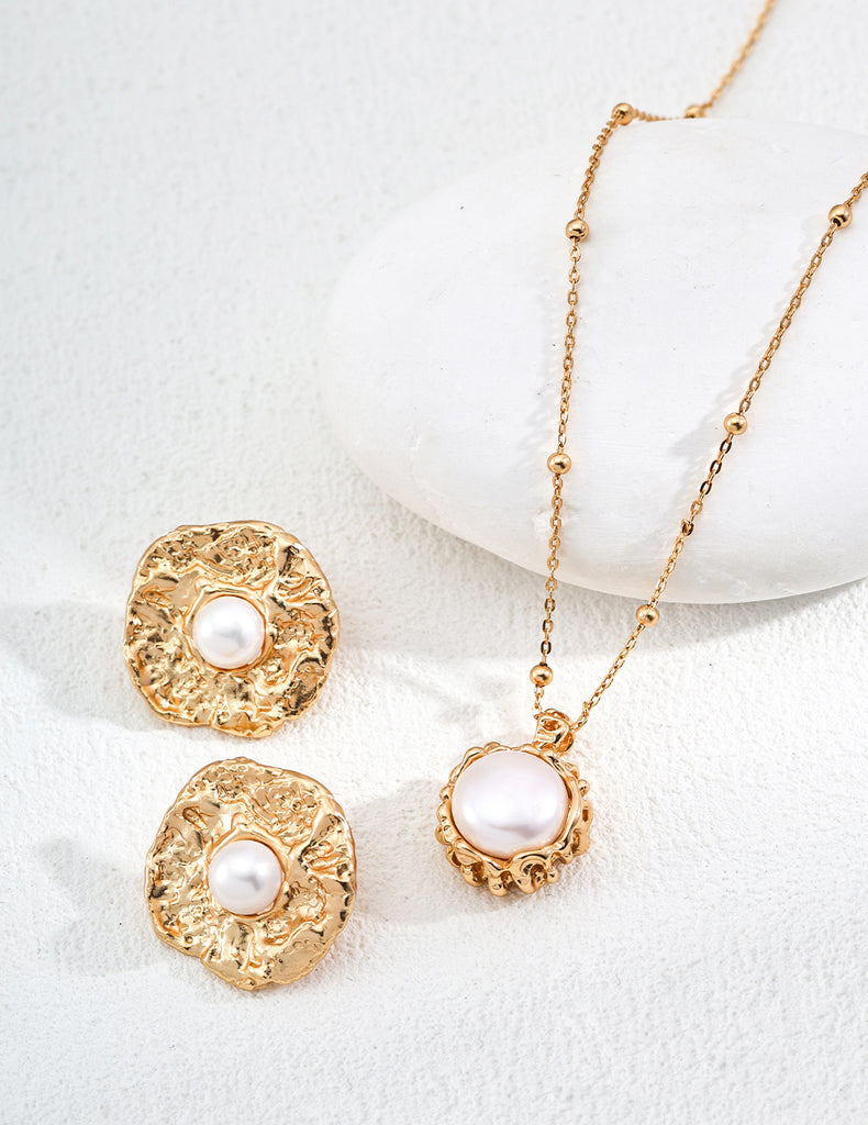 Natural Pearl Pendant Necklace  D0611