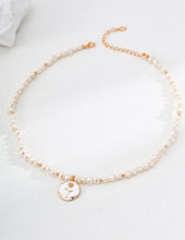 Load image into Gallery viewer, Natural Pearl Drip Enamel Rose Pendant Necklace D0614