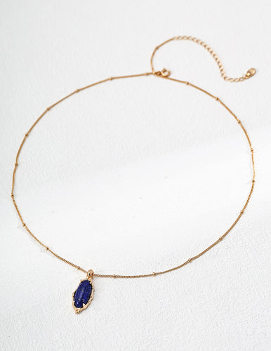 Vintage Natural Lapis Lazuli Necklace D0562
