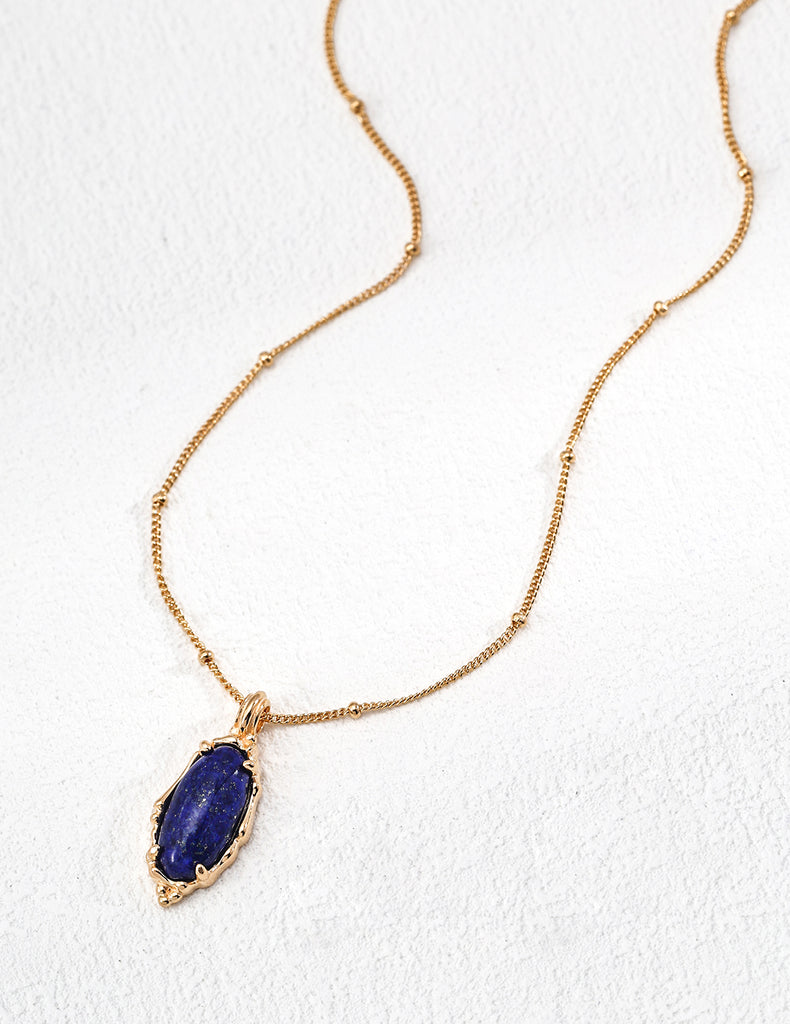Vintage Natural Lapis Lazuli Necklace D0562