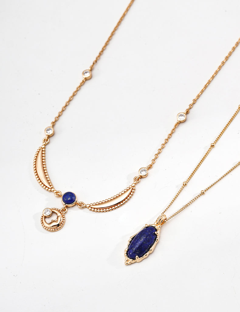 Vintage Natural Lapis Lazuli Necklace D0562