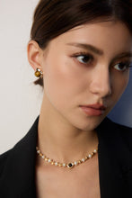 Load image into Gallery viewer, Natural Pearl Tiger&#39;s Eye Zircon Necklace D0590