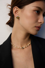 Load image into Gallery viewer, Natural Pearl Tiger&#39;s Eye Zircon Necklace D0590