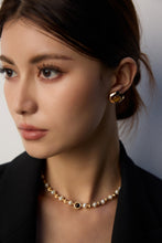 Load image into Gallery viewer, Natural Pearl Tiger&#39;s Eye Zircon Necklace D0590