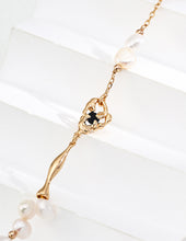 Load image into Gallery viewer, Natural Pearl Black Onyx Necklace D0594