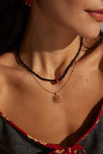 Load image into Gallery viewer, Vintage Red Zircon Necklace D0561