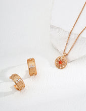 Load image into Gallery viewer, Vintage Red Zircon Necklace D0561